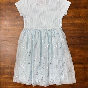 Wonder Nation Light Blue Starry Dress Size Medium 7-8 VGUC